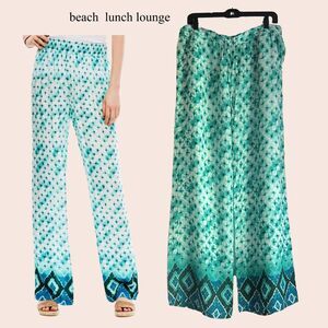 BeachLunchLounge SUE Wide Leg Drawstring Diamond Pant XL NWT